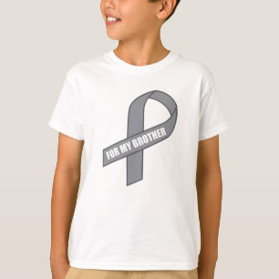 Camiseta Para meu irmão (cinza/fita de prata da