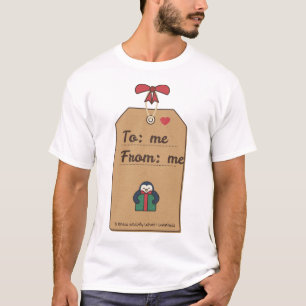 Camiseta Para Mim Da Minha Parte Etiqueta de Presente de Na