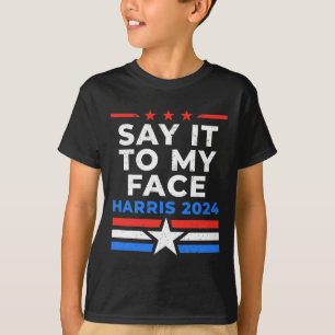 Camiseta Para Minha Cara Senhora Gato Votando Harris Walz