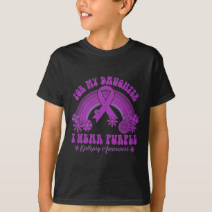 Camiseta Para Minha Filha Eu Visto Consciência Roxa da Epil