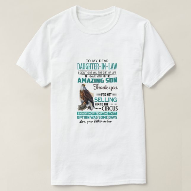 Camiseta Para minha querida filha na Lei Mug Presente do Pa (Frente do Design)