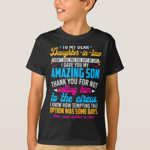 Camiseta Para minha querida nora, engraçada sogra