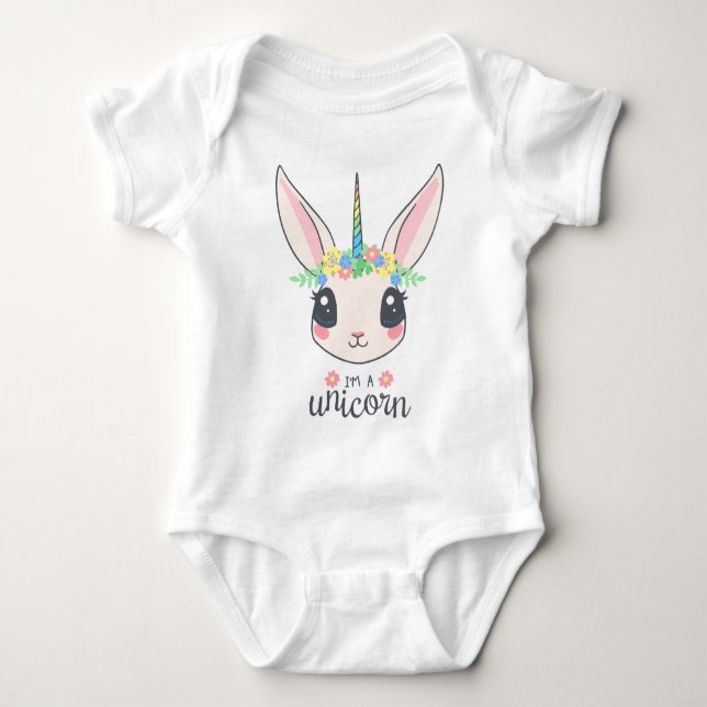 Camiseta para mulheres de coelho Unicórnio (Frente)