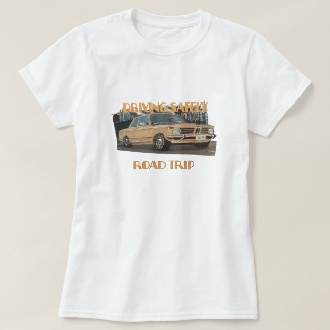 Camiseta Para Mulheres Em Viagem Em Estrada Segura (Frente do Design)
