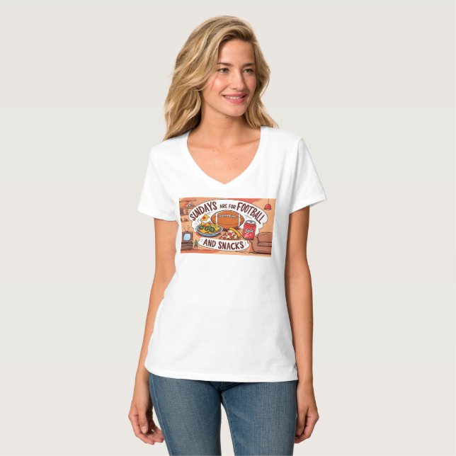 Camiseta para mulheres - Futebol (Frente Completa)