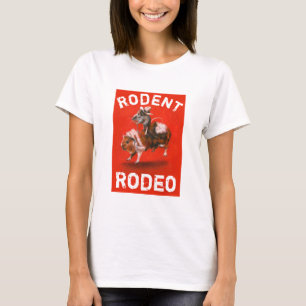 Camiseta para mulheres Pig Rodeo, Rato e Guiné