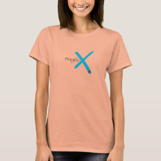 Camiseta Para Mulheres - Vintage Fragile X Heart