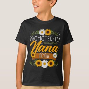 Camiseta Para Nana De Novo Girassol Primeira Vez Nova Nana