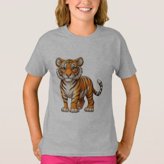 Camiseta para Niña Cachorro de Tigre