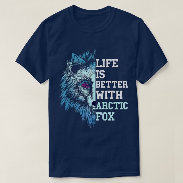 Camiseta Para O Ártico A Vida É Melhor Ártico Animal Para O (Frente do Design)