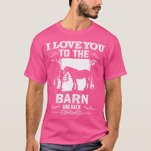 Camiseta Para o Celeiro e de Volta Amante de Cavalos Montan