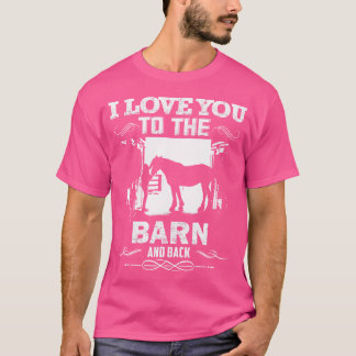 Camiseta Para o Celeiro e de Volta Amante de Cavalos Montan