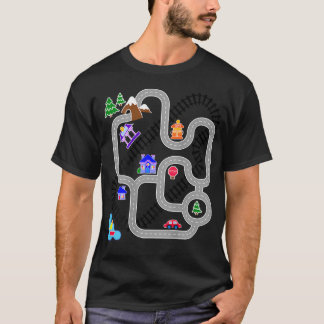 Camiseta Para o Dia dos Pais Tapete de Trem de Carros para