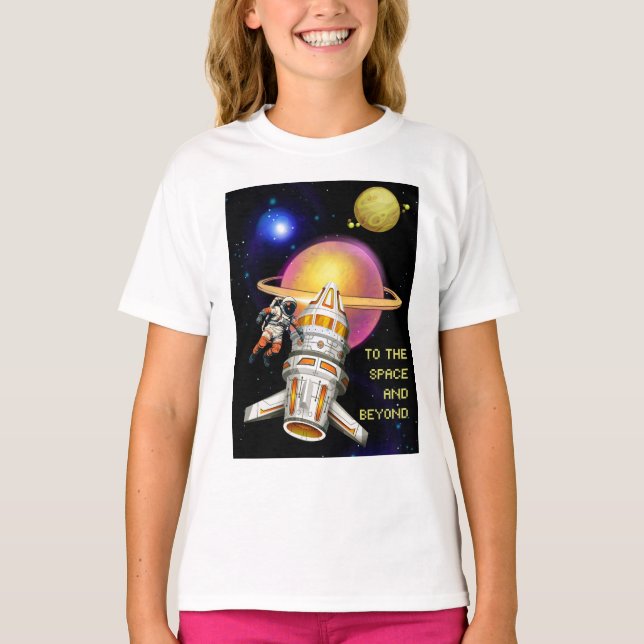 Camiseta Para o espaço e além (Frente)