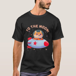 Camiseta Para O Foguete Shiba Inu Da Cripto De Lua