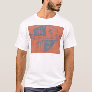 Camiseta Para o logotipo do vermelho do rei e do país