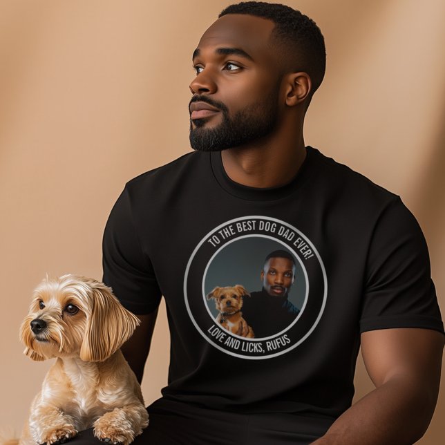 Camiseta Para o melhor Pai de cães alguma vez personalizado (Criador carregado)