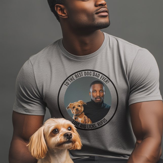 Camiseta Para o melhor Pai de cães alguma vez personalizado (Criador carregado)