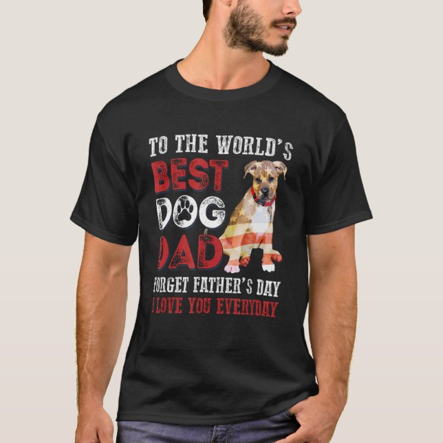 Camiseta Para o melhor Pai de cães feliz do mundo Dia de os (Frente)