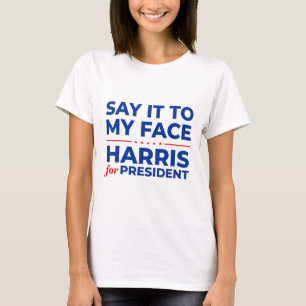 Camiseta Para O Meu Face Kamala Harris Debate 2024
