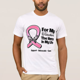 Camiseta Para O Meu Herói O Meu Cancer De Mama Do Professo