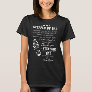 Camiseta Para O Meu Pai Avançado Feliz Dia de os pais Stepd