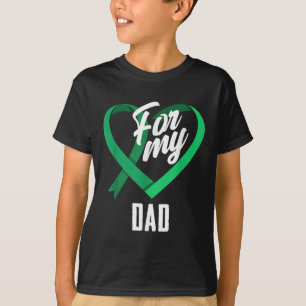 Camiseta Para o meu Pai Emerald Green Ribbon Câncer de figa