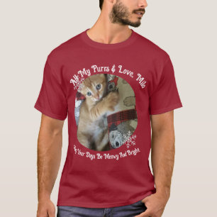 Camiseta Para o Natal, Meowy e Brilhante, Foto de Gato,
