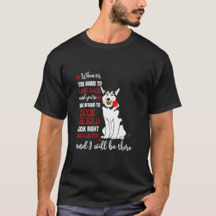 Camiseta Para Olhar Para Trás O Cachorro Siberiano