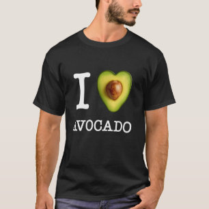 Camiseta Para os amantes únicos de abacate 'Eu Amo Abacate'