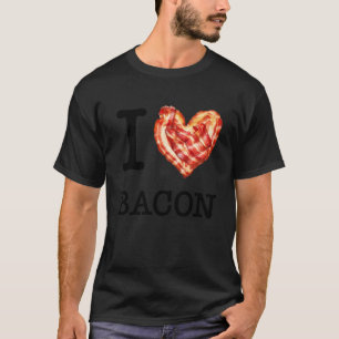 Camiseta Para os amantes únicos do bacon 'Eu Amo Baconu2019