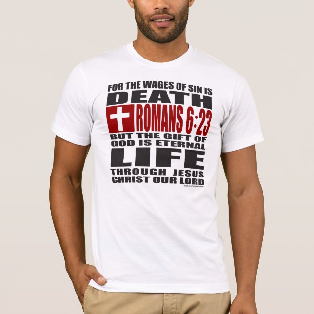 CAMISETA PARA OS SALÁRIOS DO PECADO É A MORTE (Frente)