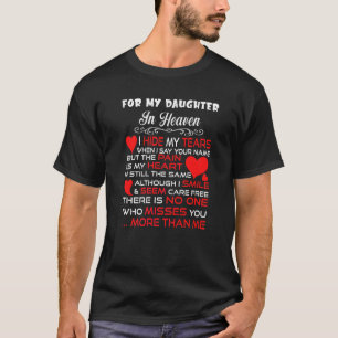 Camiseta Para Pais Amor & Saudades Da Filha No Céu