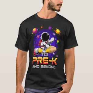 Camiseta Para Pré-K E Além Do Astronauta De Volta À Escola 