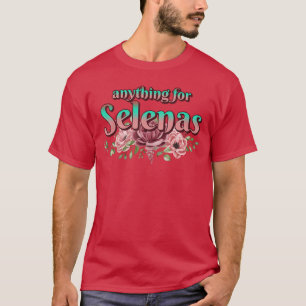 Camiseta para Presentes de Rosas de Selena Música Hispânica