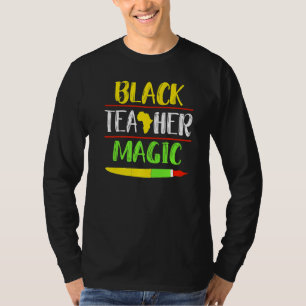Camiseta Para Professores Magia de Professores Negros Histó