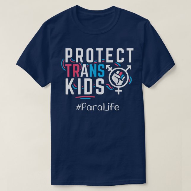 Camiseta Para Proteger Crianças Transgênero LGBT Pride Mon (Frente do Design)