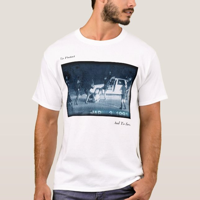 Camiseta Para proteger e servir (Frente)