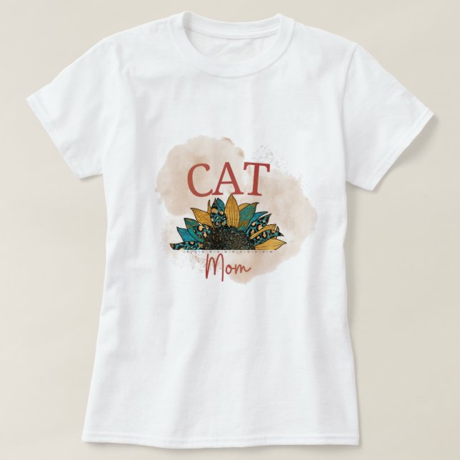 Camiseta para Quando Você é Mãe de Gato Novamente (Frente do Design)