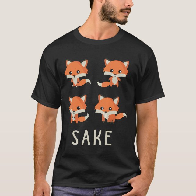 Camiseta Para Quatro Fox Sake T-Shirt Engraçada 4 Raposas p (Frente)
