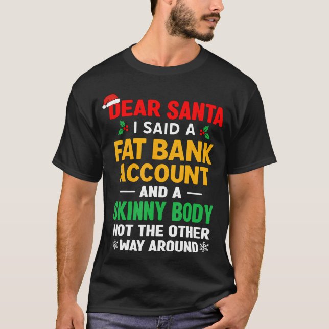Camiseta Para Querido Papai Noel - gráfico (Frente)