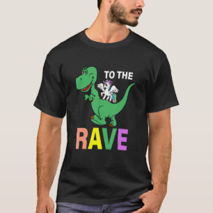 Camiseta Para Rave Dinossaur Unicorn EDM Music Rave Techno