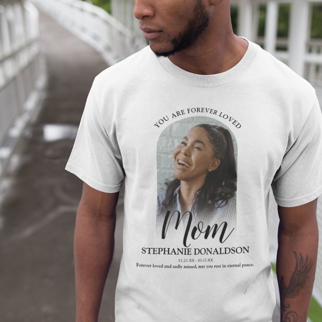 Camiseta Para sempre amar a mãe | Foto Memorial T-Shirt (Criador carregado)