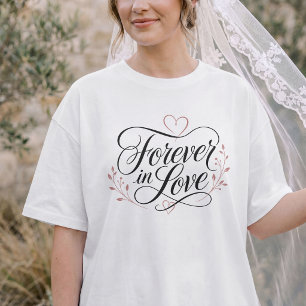 Camiseta Para Sempre Apaixonado – Caligrafia Romântica Eleg