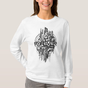Camiseta Para sempre. Design de tipografia