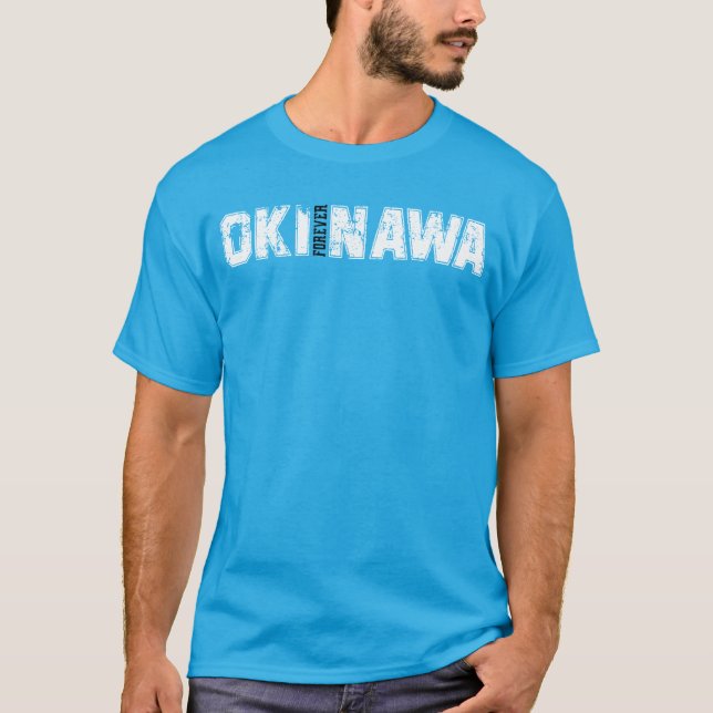 Camiseta para sempre dos homens de Okinawa (Frente)