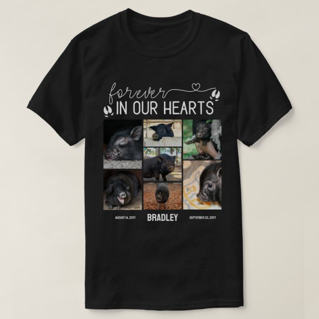 Camiseta Para Sempre Em Nossa Colagem Fotográfica Memorial  (Frente do Design)