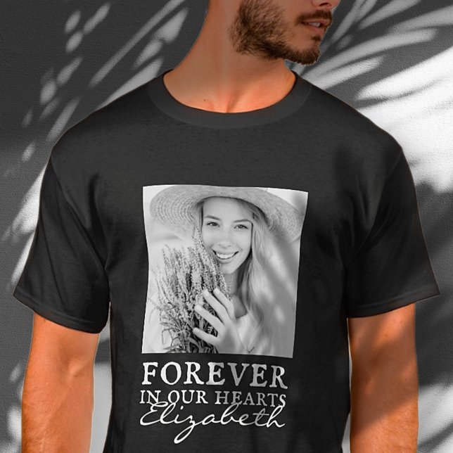 Camiseta Para sempre em nosso Simples Memorial Personalizad (Criador carregado)