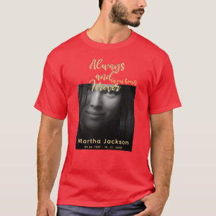 Camiseta Para Sempre Em Nossos Corações Foto Memorial Red
