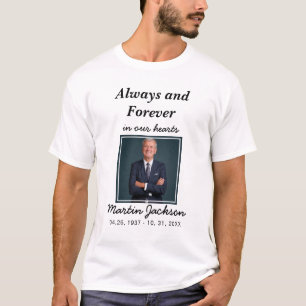 Camiseta Para Sempre Em Nossos Corações Foto Memorial T-S